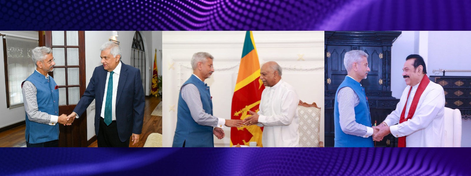 Jaishankar meets President, PM and Mahinda